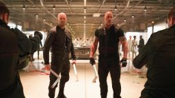 Jason Statham and Dwayne Johnson in 'Fast & Furious Presents: Hobbs & Shaw'