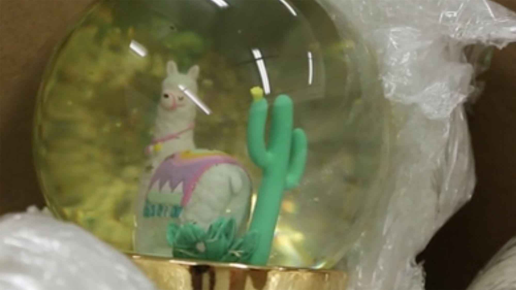 Officials released this photo of a seized snow globe.
