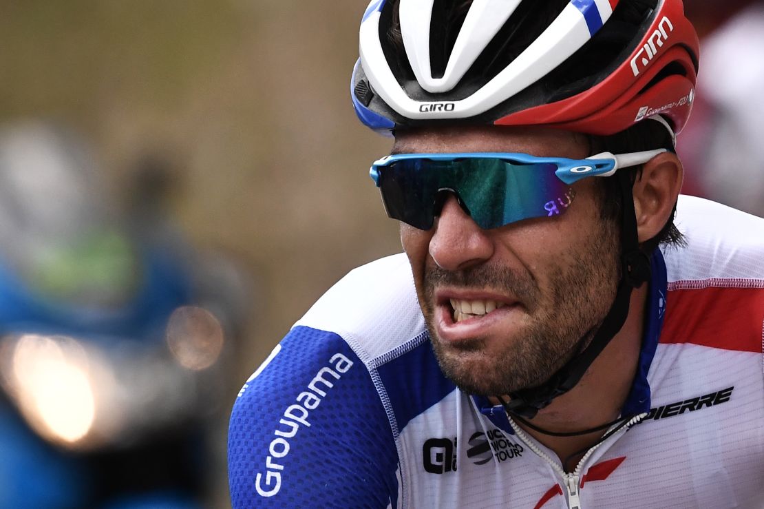 France's Thibaut Pinot was in fifth place before the start of Friday's stage.