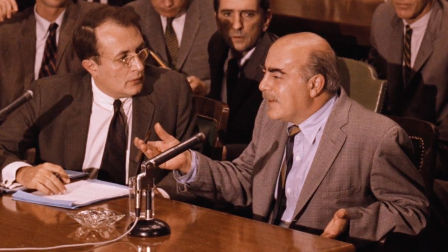 In a scene from the movie,"The Godfather: Part II," mafia figure Frank Pentangeli lies to a Senate committee investigating organized crime.