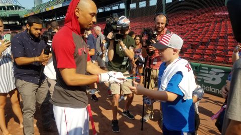 Nico and Mookie Betts, photo courtesy of the Make-A-Wish Foundation 