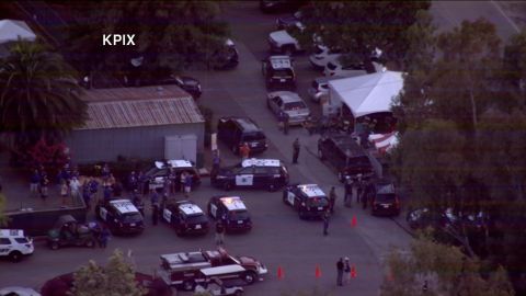 Gilroy police responding to a shooting at the Garlic Festival on July 28, 2019.