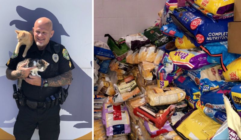 A police department asked for cat food instead of cash for parking