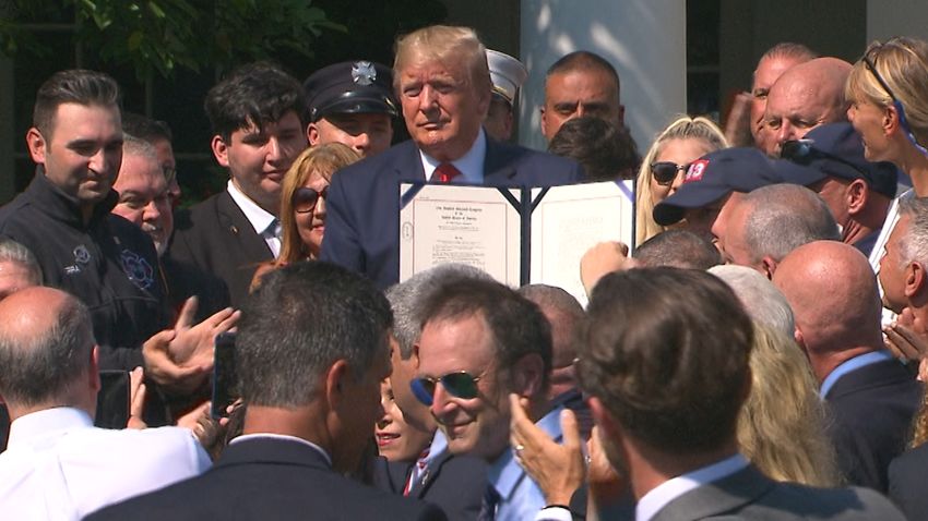 president donald trump 911 victims signing