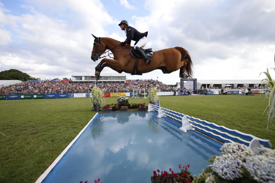 Ben Maher and Explosion W in action at Chantilly.