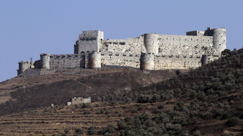 <strong>Krak des Chevaliers, Syria:</strong> Created in the 12th century by the Knights of St. John, the Krak is considered the epitome of a crusader castle in the Middle East.