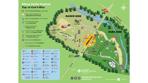 A map of the festival taken from the official web site.