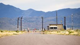 RACHEL, NEVADA - JULY 22:  The back gate is seen at the top-secret military installation at the Nevada Test and Training Range known as Area 51 on July 22, 2019 near Rachel, Nevada. A Facebook event entitled, "Storm Area 51, They Can't Stop All of Us," which the author stated was meant as a joke, calls for people to storm the highly classified U.S. Air Force facility on September 20, 2019, to address a conspiracy theory that the U.S. government is conducting tests with space aliens.  (Photo by David Becker/Getty Images)
