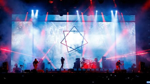  Adam Jones, Maynard James Keenan, Danny Carey and Justin Chancellor of Tool perform live onstage during 2017 Governors Ball Music Festival 