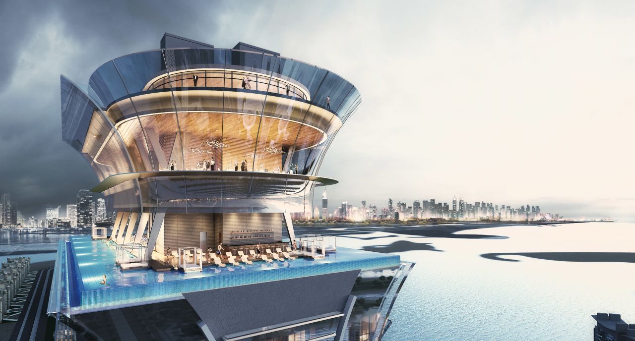 This infinity pool is slated to open later this year as part of a new Dubai attraction, "The Palm Tower." It will offer 360-degree views of the Palm Jumeirah, from 210 meters above ground. <strong>Scroll through to see the best spots to take holiday photos in Dubai -- and what to do while you're there. </strong>