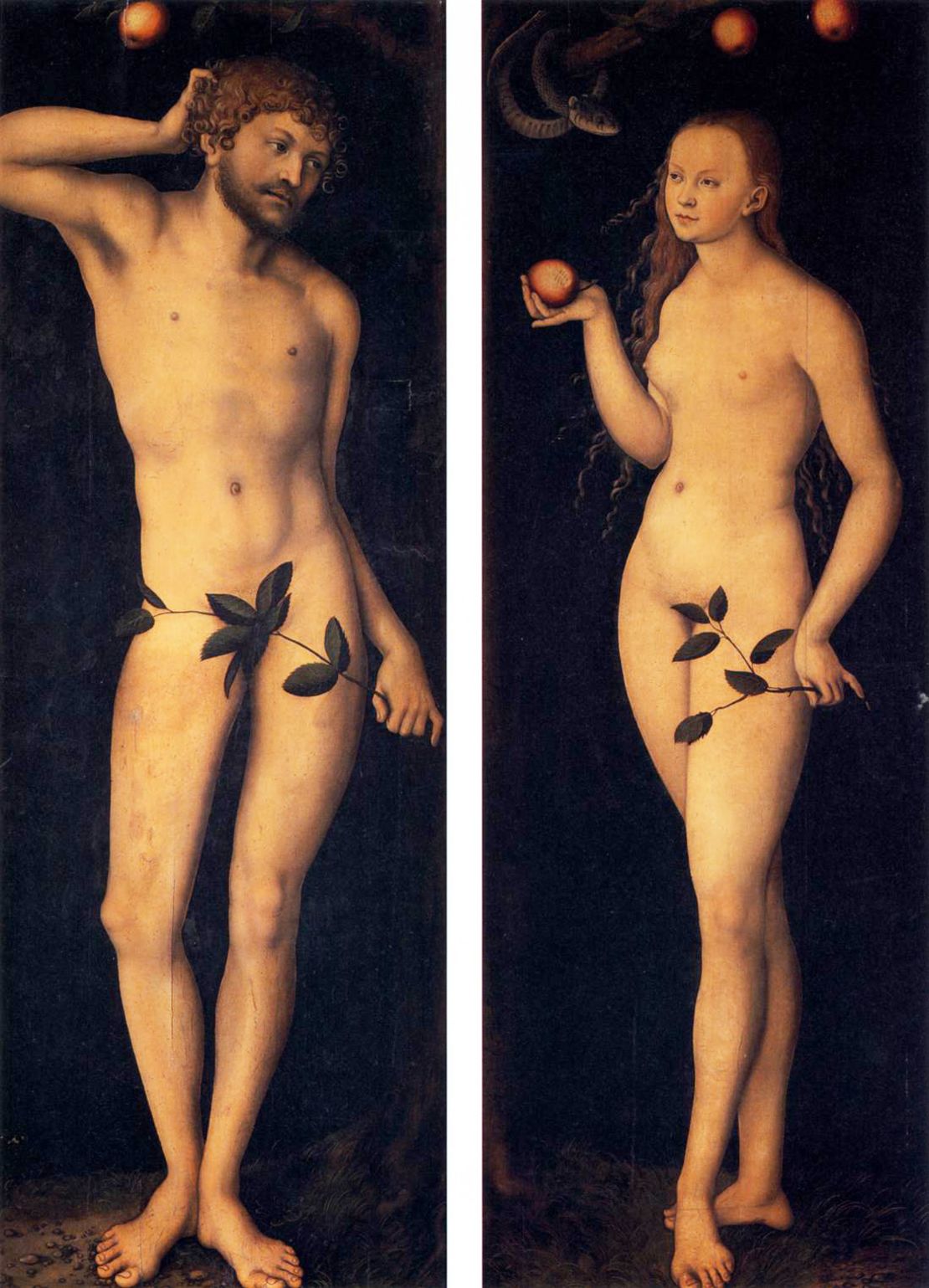  "Adam and Eve" (1528) by Lucas Cranach the Elder 