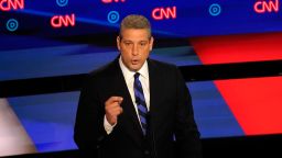 Democratic candidate Tim Ryan speaks at the Democratic presidential debate hosted by CNN at the Fox Theater in Detroit on Tuesday, July 30.