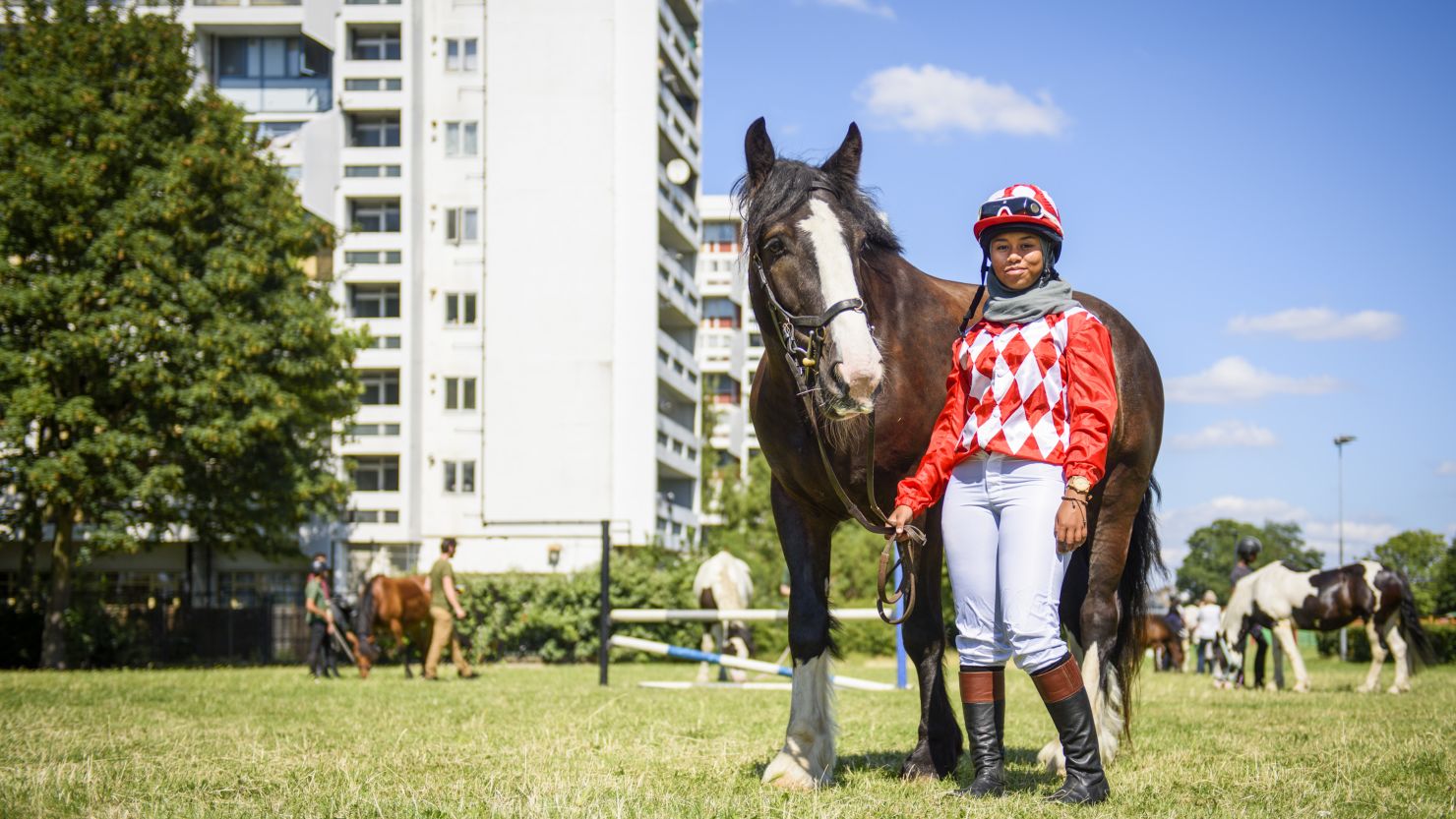 Khadijah Mellah learned to ride at the Ebony Horse Club in Brixton, south London.