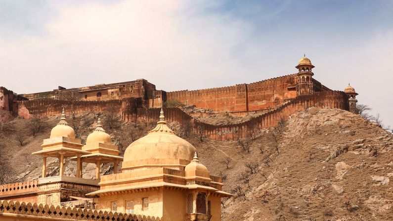 <strong>Amber Fortress, India: </strong>This beautiful structure crowns a hilltop over the city of Jaipur.