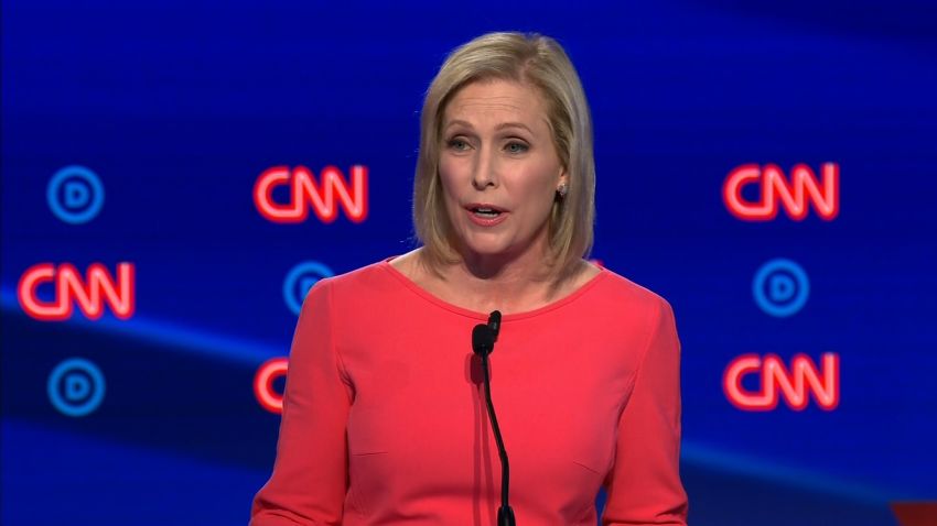 Presidential candidate Kirsten Gillibrand participates in the CNN Democratic debate in Detroit on Wednesday, July 31.