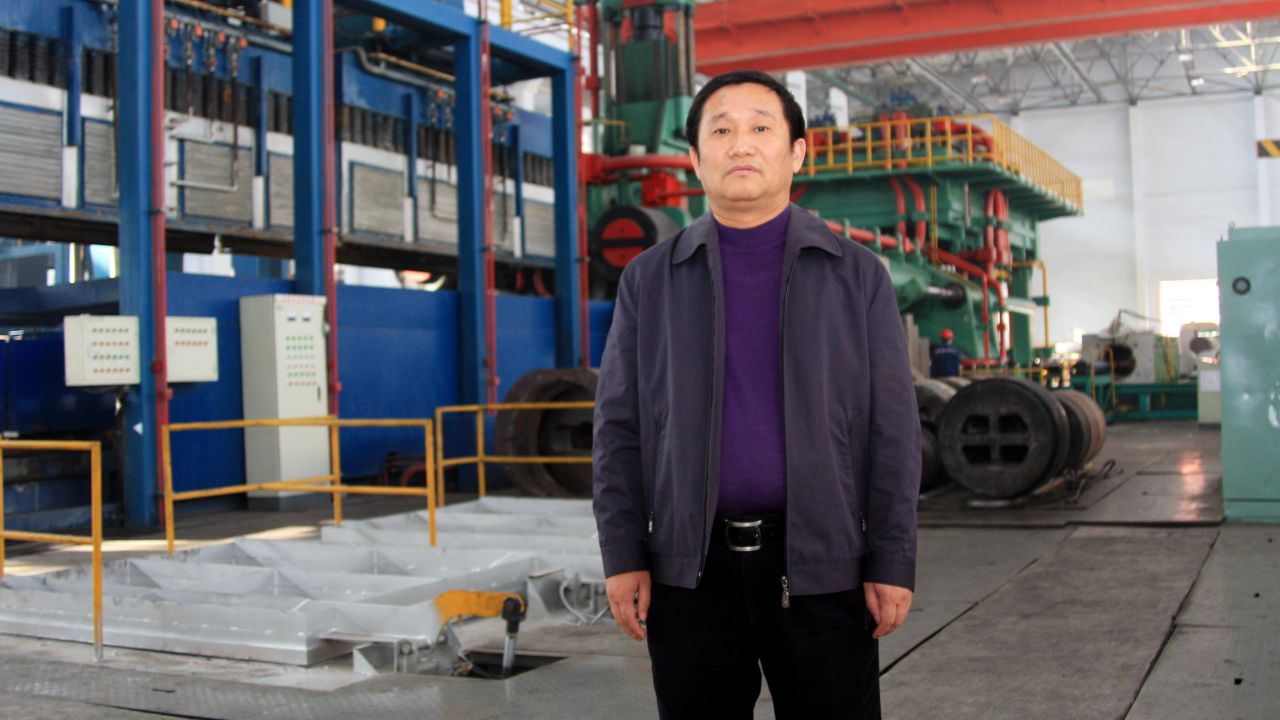 Liu pictured at a company plant in Liaoning, China in 2009.