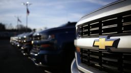 The General Motors Co. Chevrolet logo is seen on the front of a pickup truck at a car dealership in Louisville, Kentucky, U.S., on Wednesday, Jan. 31, 2018. General Motors Co. is scheduled to release earnings figures on February 6. Photographer: Luke Sharrett/Bloomberg via Getty Images