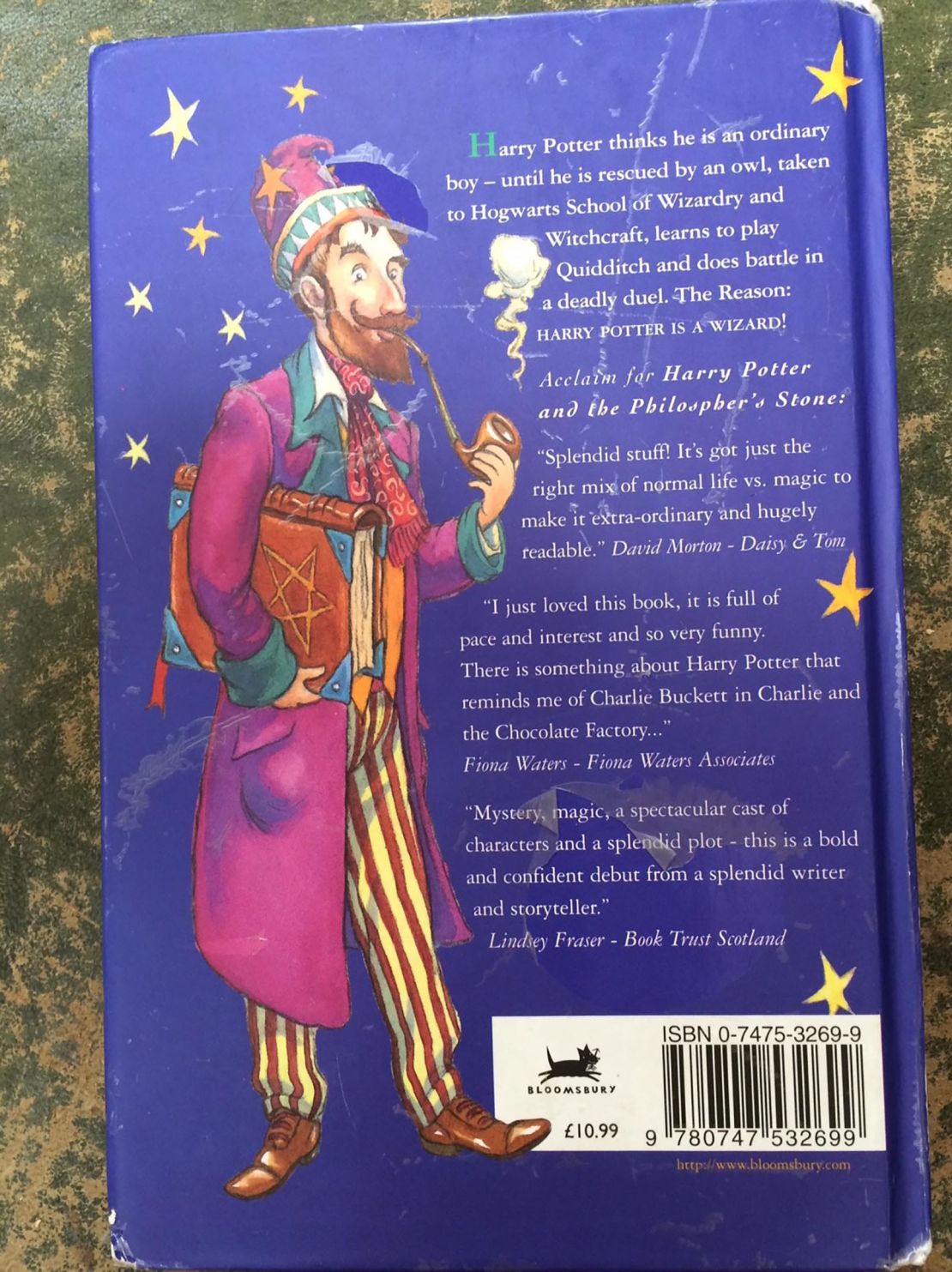 The misspelling of "philosopher" on the back cover is unique to the first print run.