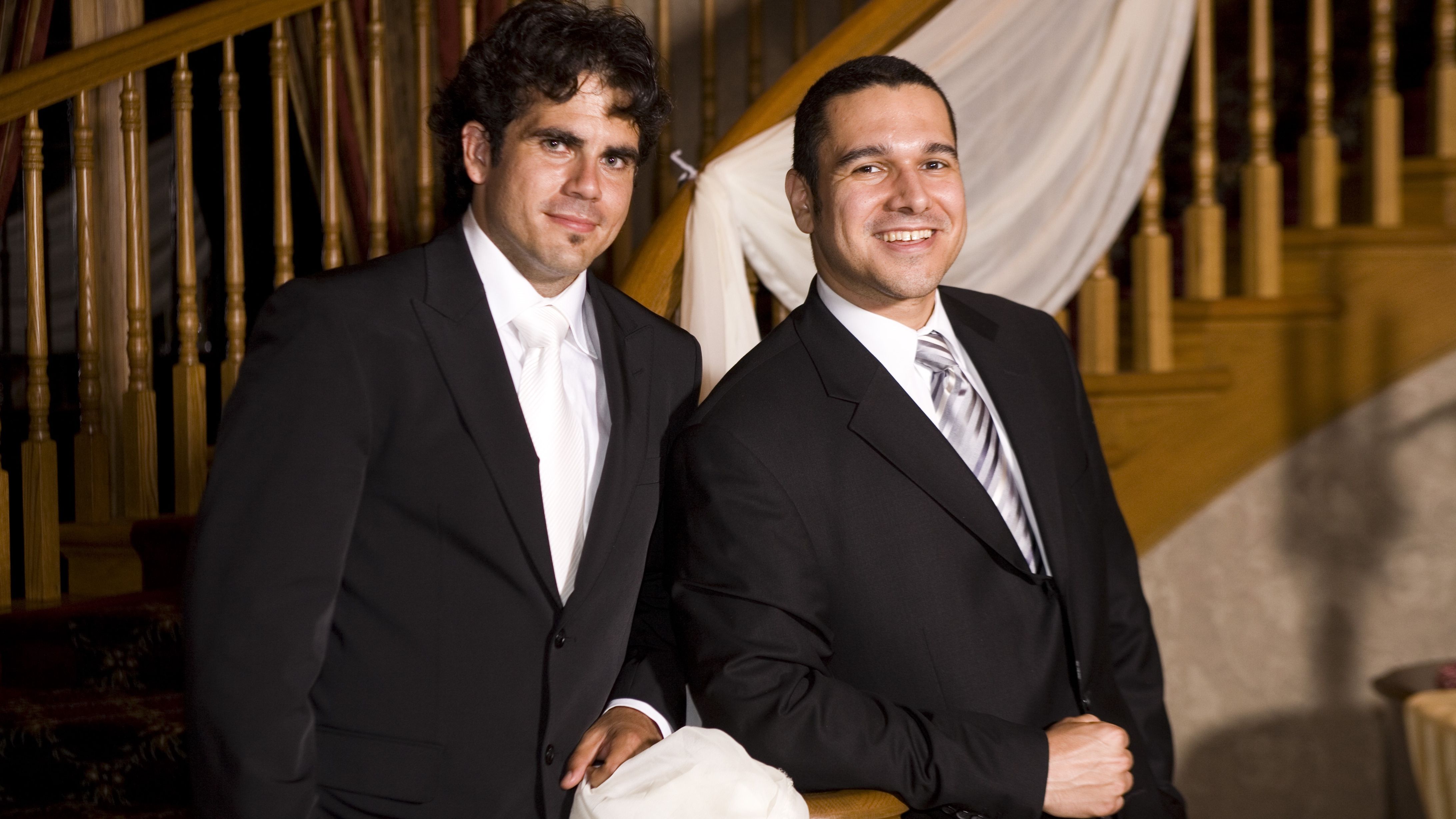Ricardo Rosselló and Yosem Companys at the governor's first wedding outside Detroit in 2008. 