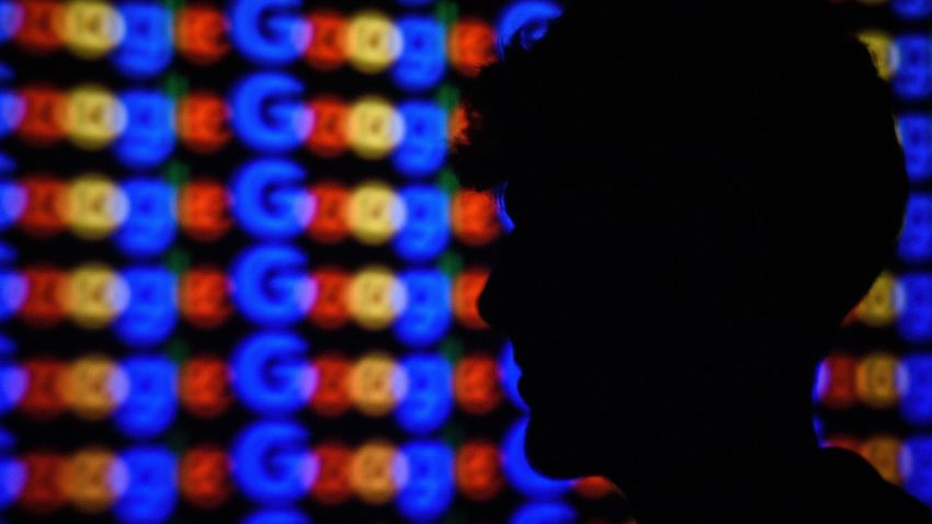 LONDON, ENGLAND - AUGUST 09: In this photo illustration, A man is silhouetted against a projection of the Google logo on August 09, 2017 in London, England. Founded in 1995 by Sergey Brin and Larry Page, Google now makes hundreds of products used by billions of people across the globe, from YouTube and Android to Smartbox and Google Search. (Photo by Leon Neal/Getty Images)