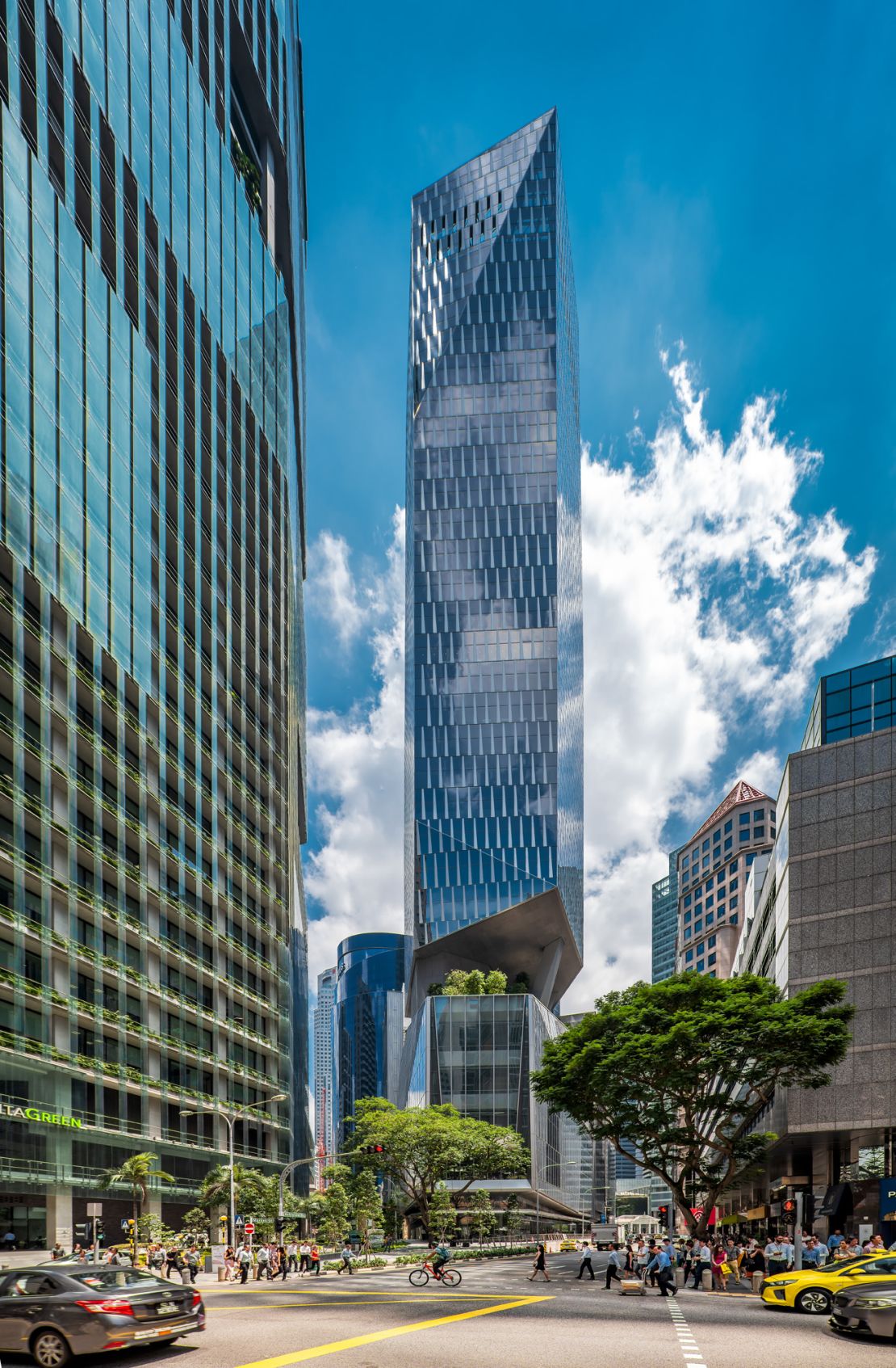 The tower is located in Singapore's Central Business District. 