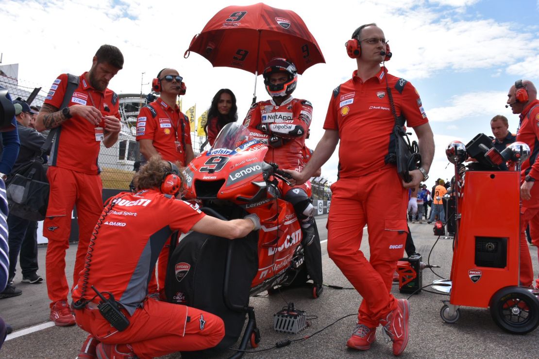 Danilo Petrucci on the grid prior to the Italian GP.