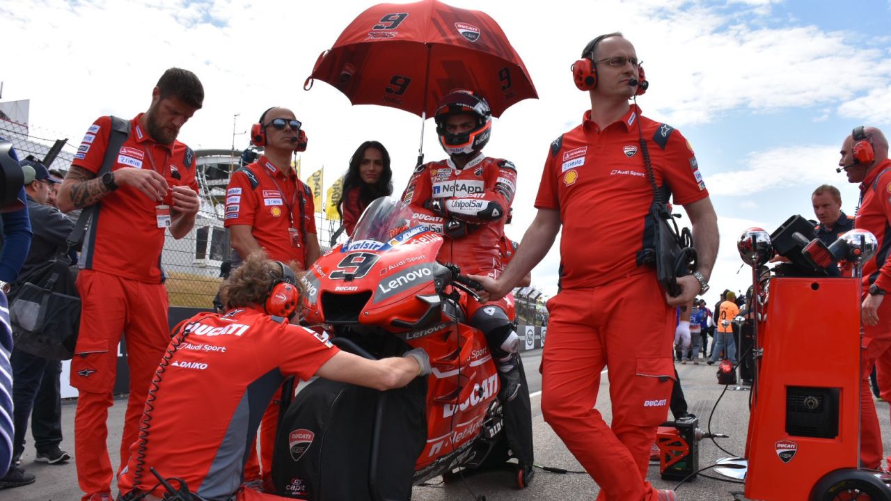 Danilo Petrucci on the grid prior to the Italian GP.