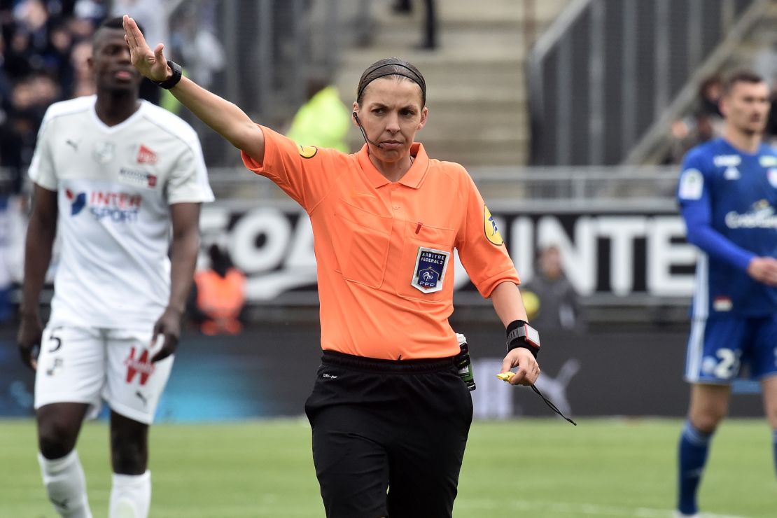 Stéphanie Frappart became the first women to officiate a Ligue 1 men's match.