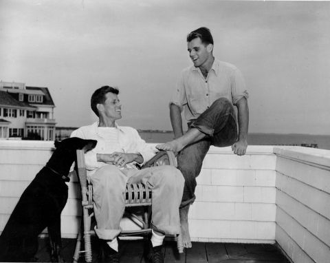 John, left, and Robert hang out with dog Mo at the Hyannis Port compound in 1946. John, of course,<a href="http://www.cnn.com/2016/02/25/politics/gallery/kennedy-life-and-career/index.html" target="_blank"> went on to become President</a> after serving in the Senate. Robert, aka Bobby, was a US senator and US attorney general <a href="https://www.cnn.com/interactive/2018/06/politics/robert-f-kennedy-assassination-cnnphotos/" target="_blank">who was assassinated</a> while running for president in 1968.