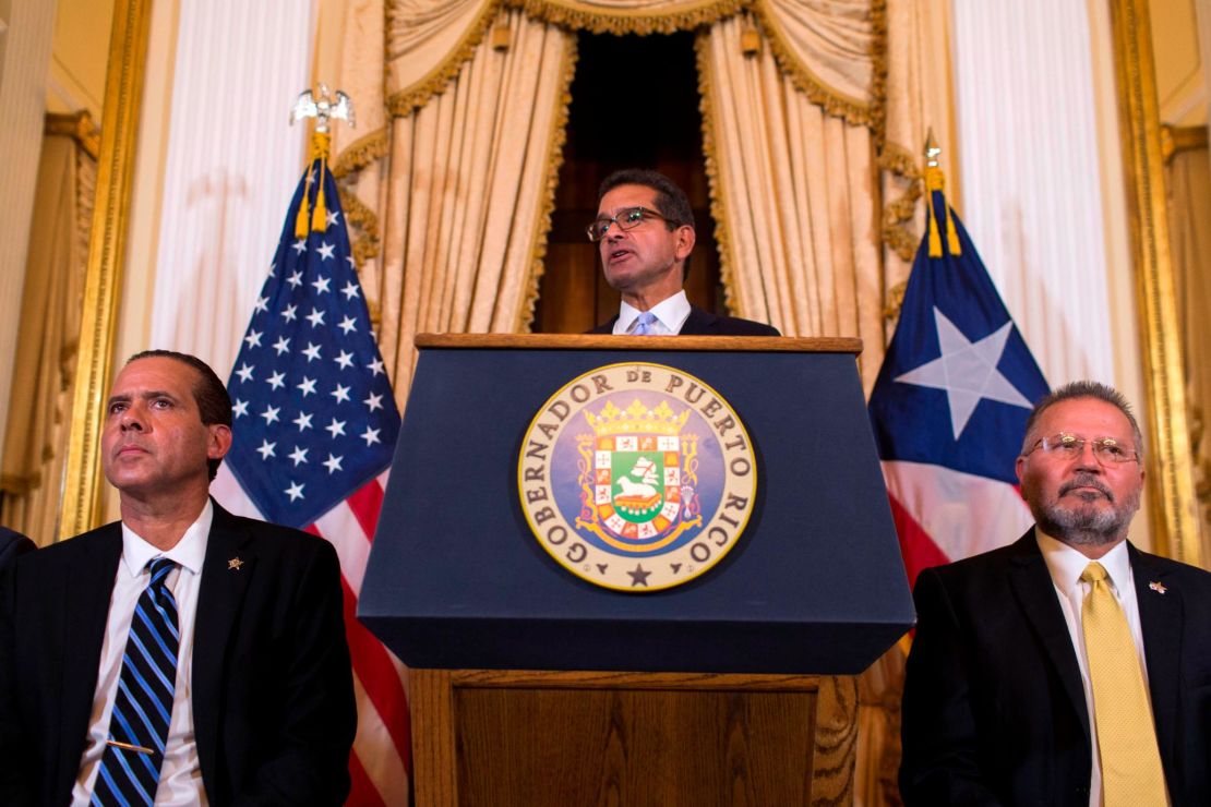 Puerto Rico Gov. Pedro Pierluisi told reporters he would step down if he's not confirmed by Puerto Rico's Congress.