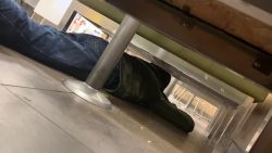 Man hides under table El Paso Walmart