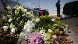 Flowers are seen at the site of a mass shooting where 20 people lost their lives at a Walmart in El Paso, Texas, U.S. August 4, 2019. REUTERS/Jose Luis Gonzalez
