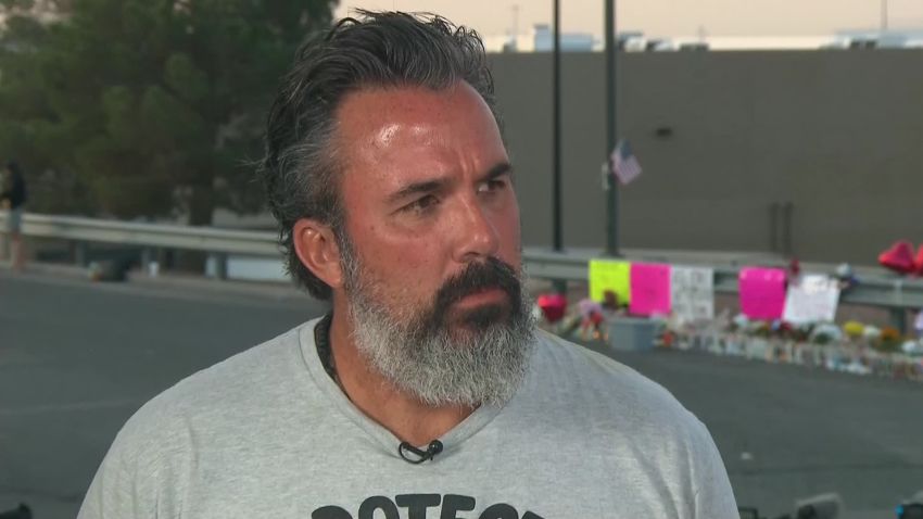 Manuel Oliver, the father of a Parkland victim, in El Paso, Texas