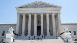 The US Supreme Court is seen in Washington, DC, June 24, 2019. - The US Supreme Court ruled in favor of the clothing brand FUCT in a free speech case on Monday, saying the name could be trademarked.The nation's highest court, in a 6-3 decision, struck down a federal prohibition on the registration of trademarks deemed to be "immoral or scandalous."The court held that such a prohibition violates the First Amendment right to free speech. (Photo by SAUL LOEB / AFP)        (Photo credit should read SAUL LOEB/AFP/Getty Images)