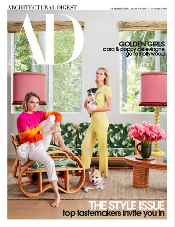 The shoot and interview appears in the September issue of Architectural Digest.