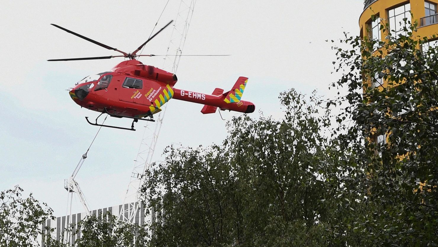A London Air Ambulance helicopter airlifted the boy from the Tate Modern gallery on August 4, 2019.