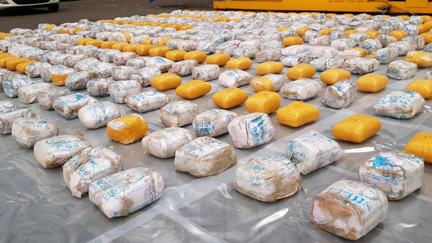 Approximately 398 kilograms of heroin was removed from the shipping container.