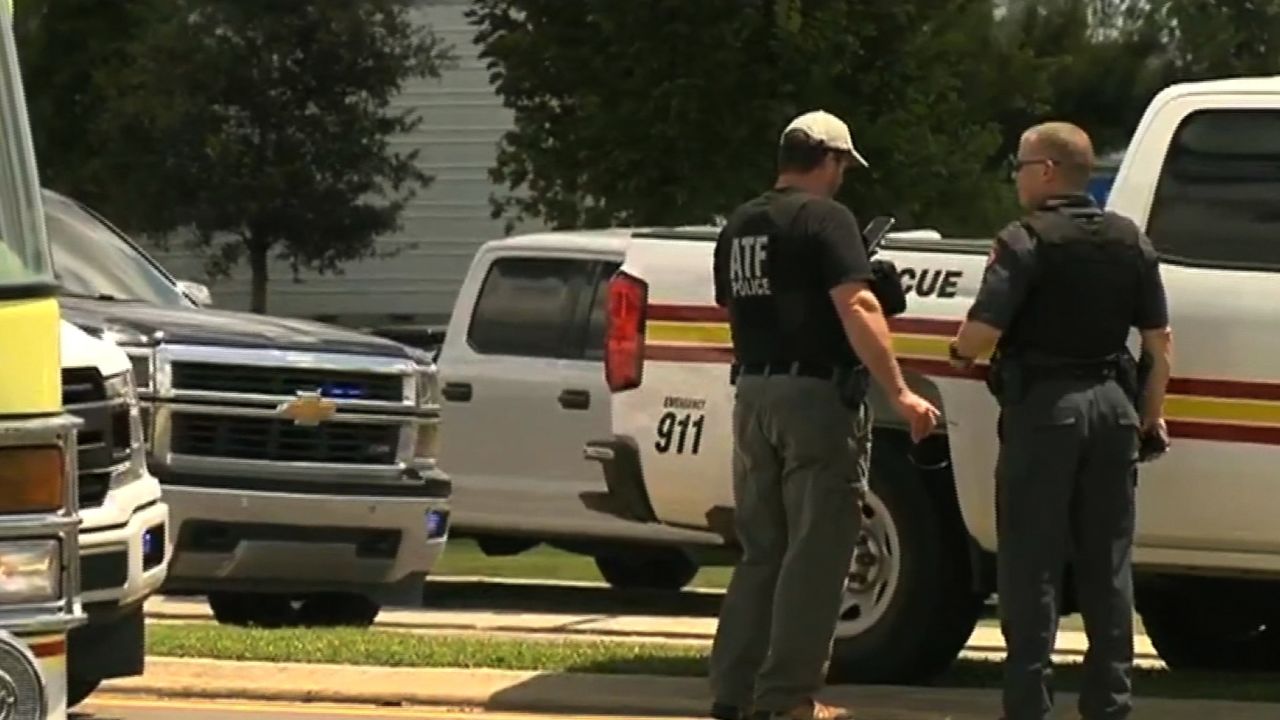 Investigators on the scene after the altercation at a Walmart in Baton Rouge