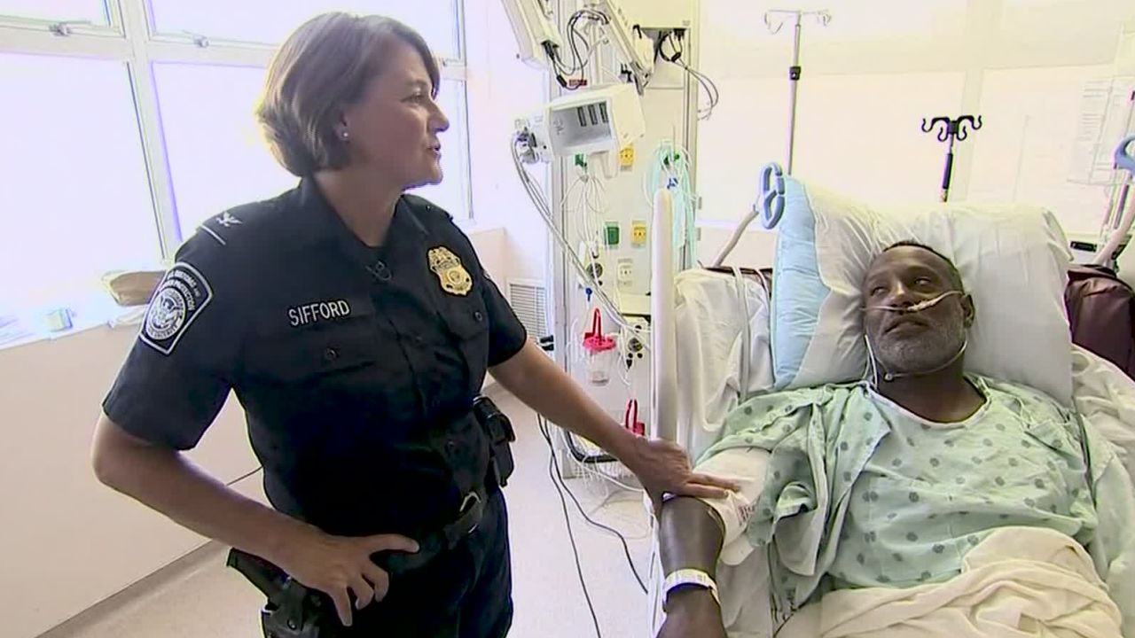 Sifford reunites with Grant, whose life she helped save.