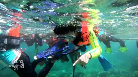 EEC teaches children through real life experiences, such as snorkeling. 