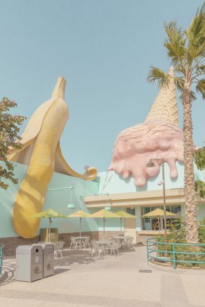 "I was a on location shooting some work for the New Yorker magazine and this is one of the outtakes. It was taken at this incredibly massive theme park in 45 degrees Celsius weather, so it's kind of appropriate to see the melting ice cream on the building. You wouldn't think it's Dubai either, when seeing this image."