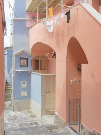 "Another image from Procida. This shot is pretty conducive of what life's like there for the locals, it's a pretty amazing scene where each building has got its own color."
