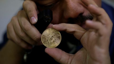 The stolen gold coins, known as 'centenarios,' are worth around $2.5 million in total.
