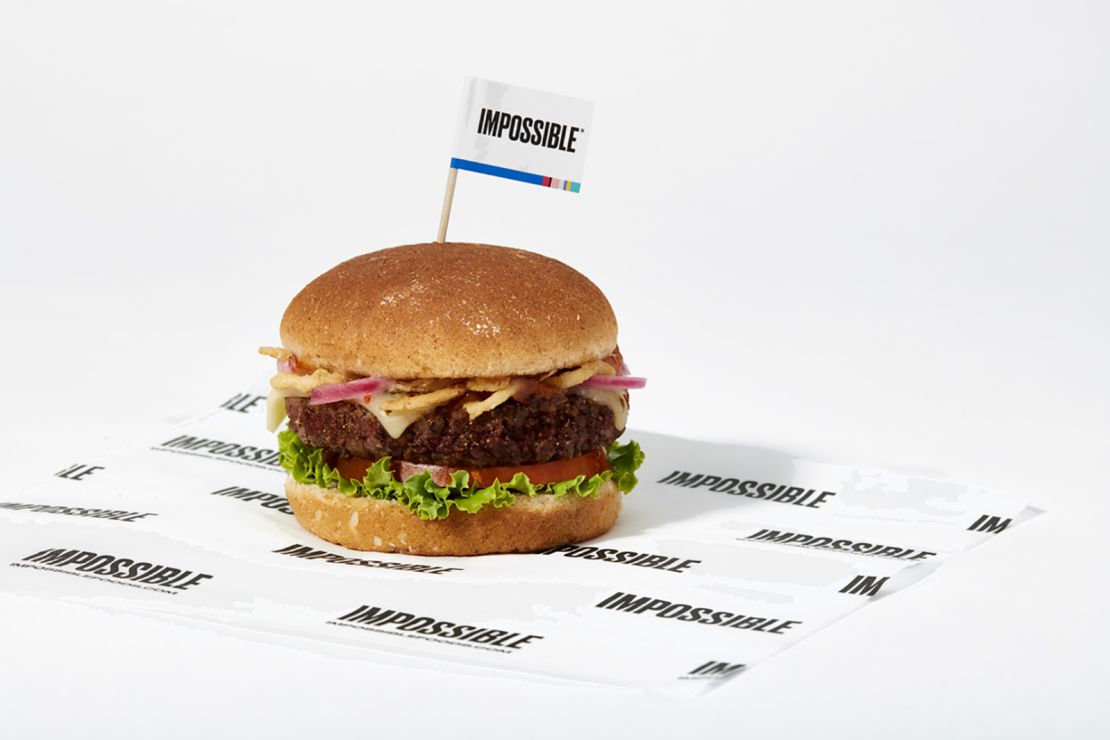 Sodexo is offering eight products, like the Impossible Creole Burger, that feature the plant-based protein. 