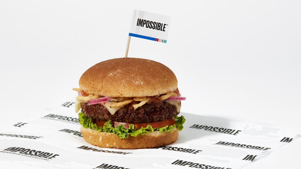 Sodexo is offering eight products, like the Impossible Creole Burger, that feature the plant-based protein. 