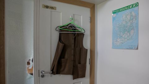 Inside Imam Ibrahim Noonan's office, which was ransacked in an attack on the mosque in late July.