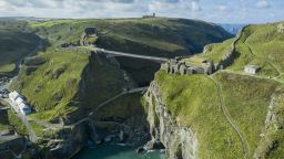 The new footbridge at Tintagel Castle, Cornwall. Photograph by David Levene 6/8/19