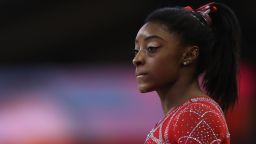 DOHA, QATAR - NOVEMBER 03:  Simone Biles of USA competes in the Womens Floor Final during day ten of the 2018 FIG Artistic Gymnastics Championships at Aspire Dome on November 3, 2018 in Doha, Qatar.  (Photo by Francois Nel/Getty Images)