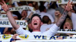 LEEDS, ENGLAND - MAY 15: Leeds fans show their support prior to the Sky Bet Championship Play-off semi final second leg match between Leeds United and Derby County at Elland Road on May 15, 2019 in Leeds, England. (Photo by Alex Livesey/Getty Images)