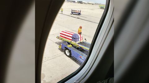Col. Knight's remains were flown back home by his son.